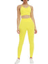 the keeper GATHERED CROP & high waist scrunch butt legging SET Yellow